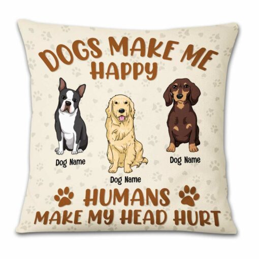 Personalized Dog Icon Pillow