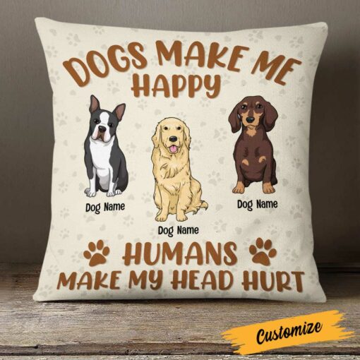 Personalized Dog Icon Pillow