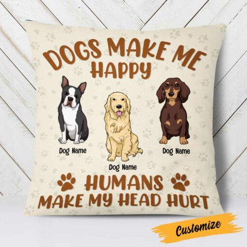 Personalized Dog Icon Pillow