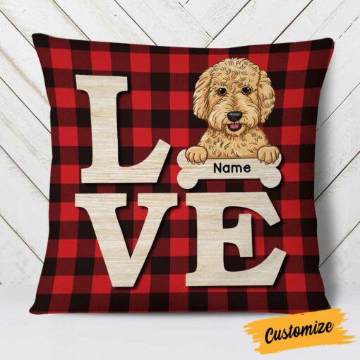 Personalized Dog Love Pillow