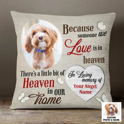 Personalized Dog Memo Heaven In Home Pillow