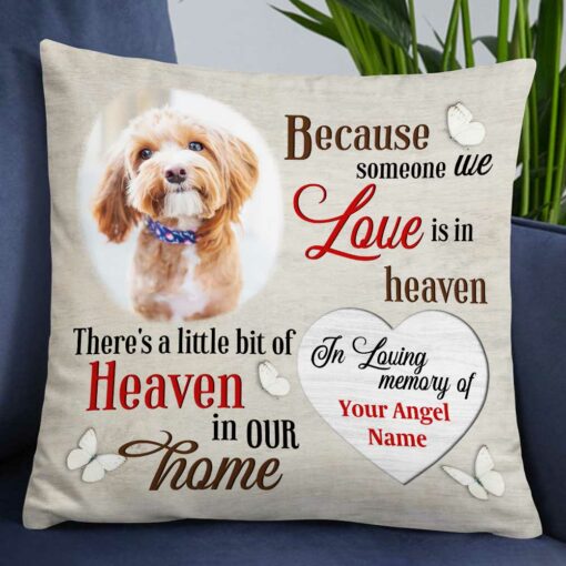 Personalized Dog Memo Heaven In Home Pillow