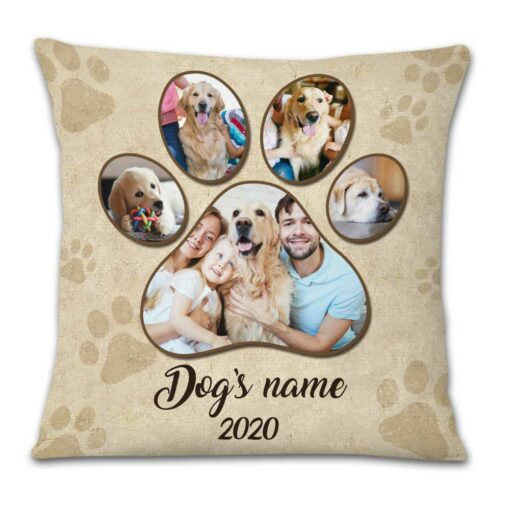 Personalized Dog Memo Photo Paw Pillow