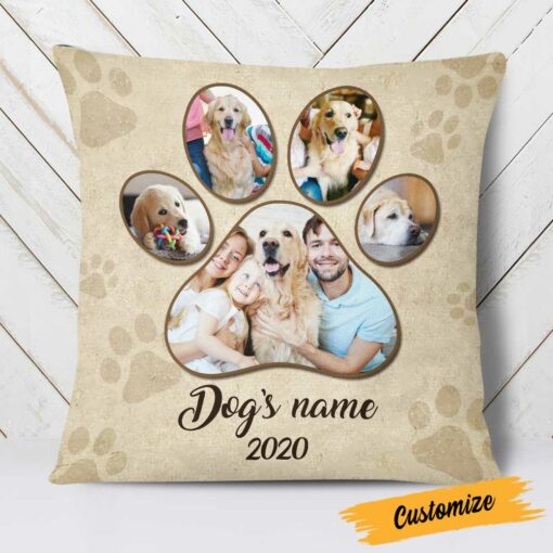 Personalized Dog Memo Photo Paw Pillow