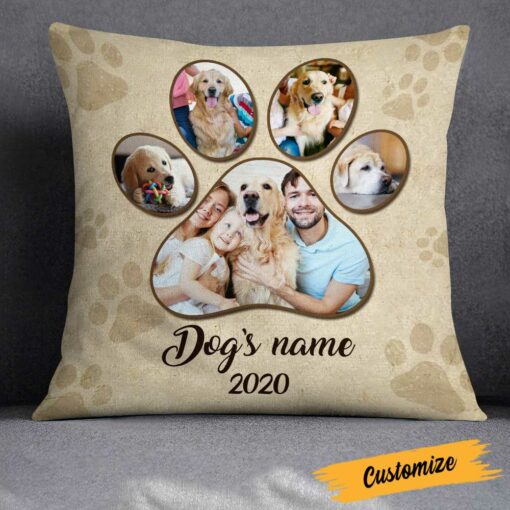 Personalized Dog Memo Photo Paw Pillow