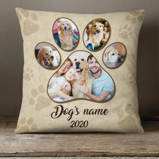 Personalized Dog Memo Photo Paw Pillow