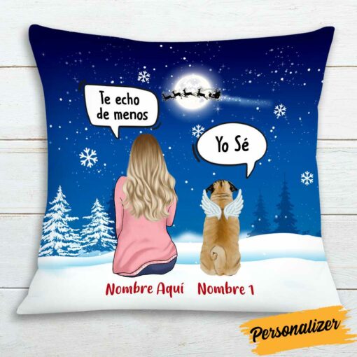 Personalized Dog Memo Spanish Perro Perra Pillow