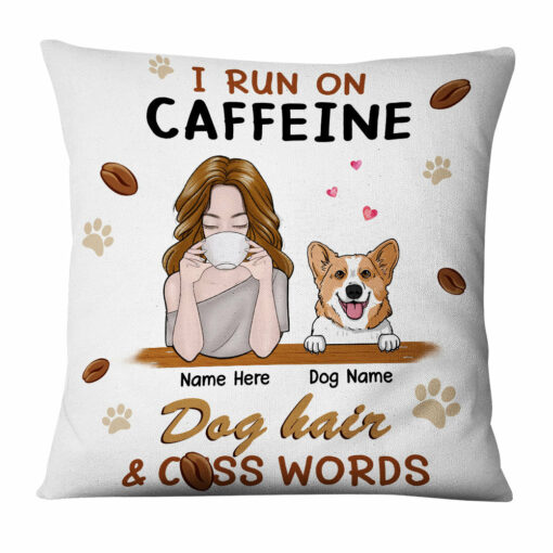 Personalized Dog Mom Coffee Pillow