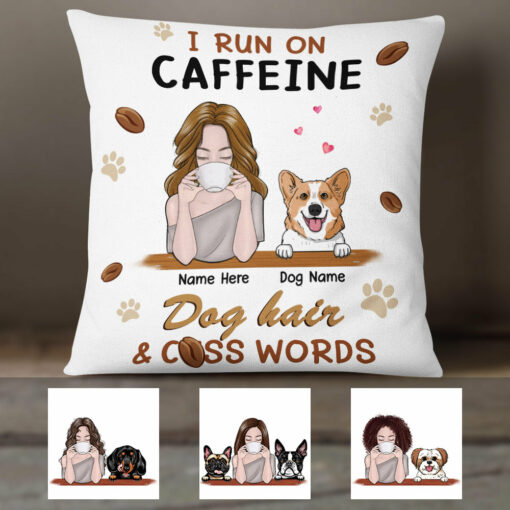 Personalized Dog Mom Coffee Pillow