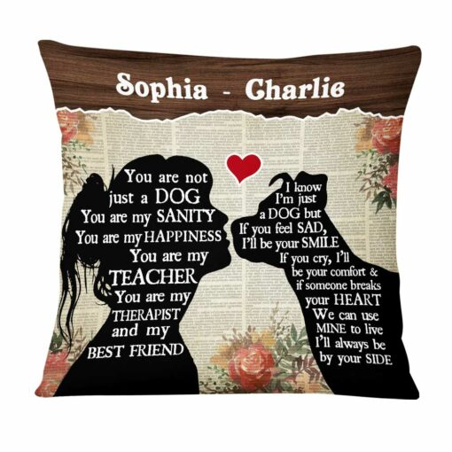 Personalized Dog Mom Conversation Love Pillow