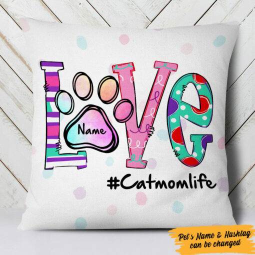 Personalized Dog Mom Life Pillow