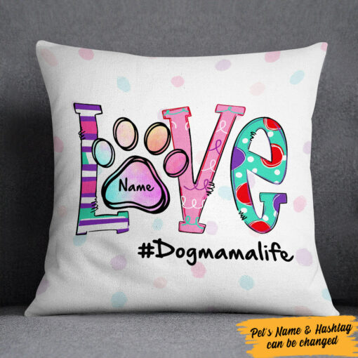 Personalized Dog Mom Life Pillow