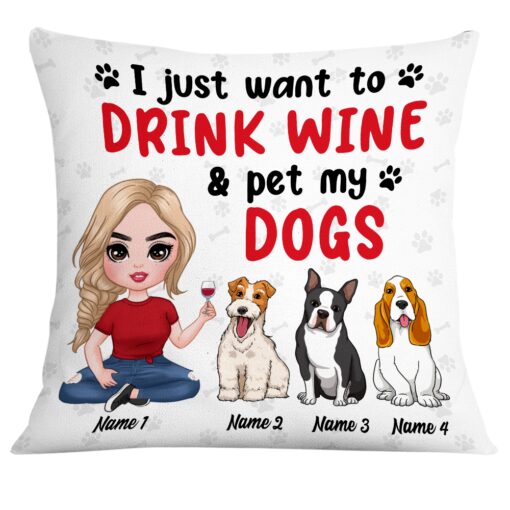 Personalized Dog Mom Love Drink Pillow