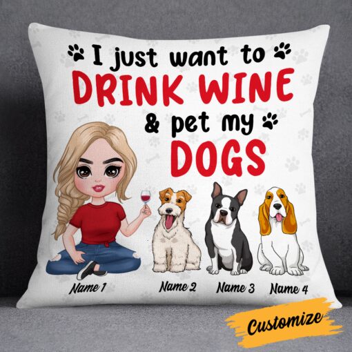 Personalized Dog Mom Love Drink Pillow