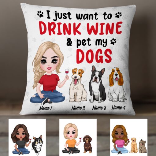 Personalized Dog Mom Love Drink Pillow