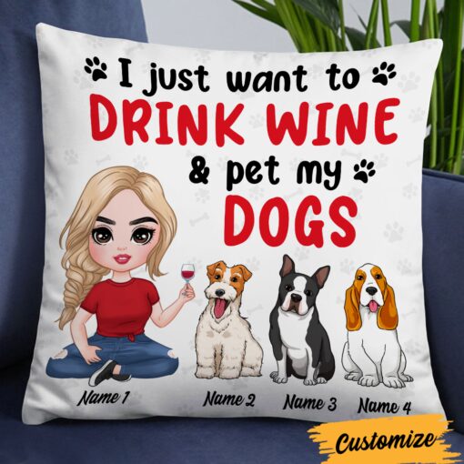 Personalized Dog Mom Love Drink Pillow