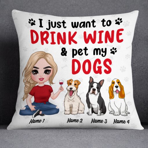 Personalized Dog Mom Love Drink Pillow