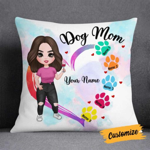 Personalized Dog Mom Love Pillow