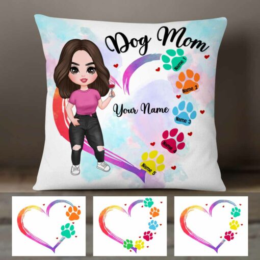 Personalized Dog Mom Love Pillow