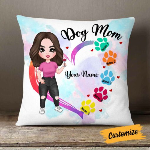 Personalized Dog Mom Love Pillow