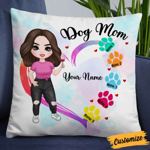 Personalized Dog Mom Love Pillow