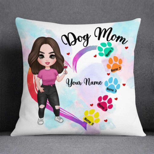 Personalized Dog Mom Love Pillow