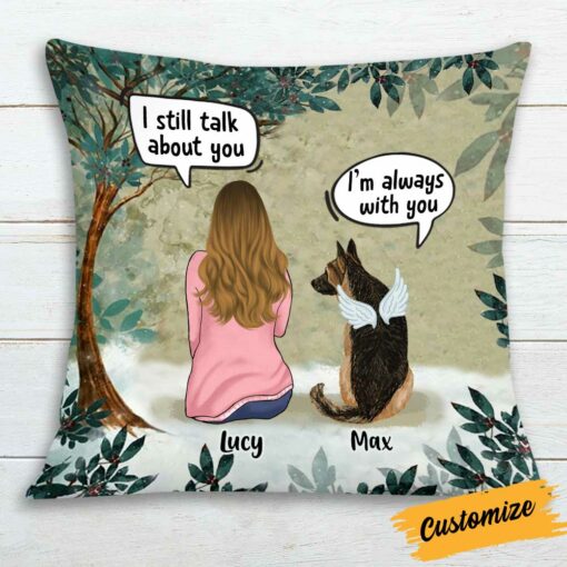 Personalized Dog Mom Memo Conversation Pillow