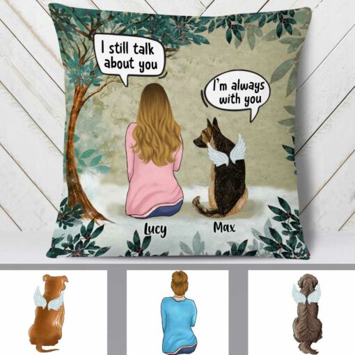 Personalized Dog Mom Memo Conversation Pillow