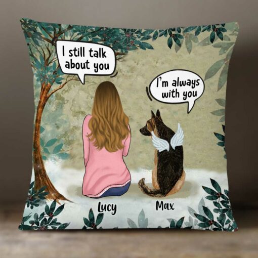 Personalized Dog Mom Memo Conversation Pillow