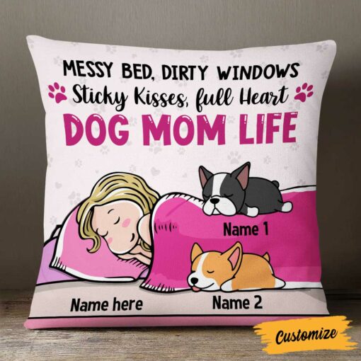 Personalized Dog Mom Pillow