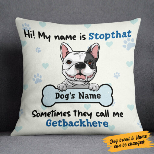 Personalized Dog My Name Is Pillow