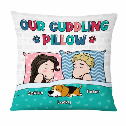 Personalized Dog Parents Couple Our Cuddling Pet Pillow