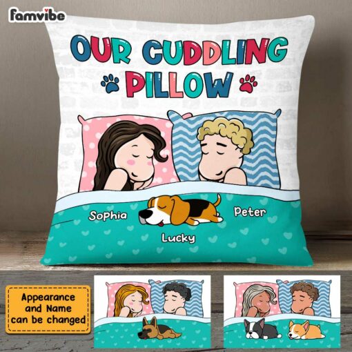 Personalized Dog Parents Couple Our Cuddling Pet Pillow