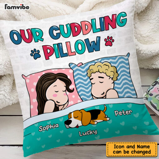 Personalized Dog Parents Couple Our Cuddling Pet Pillow