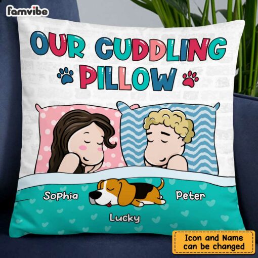 Personalized Dog Parents Couple Our Cuddling Pet Pillow