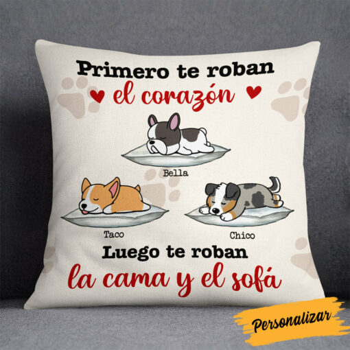 Personalized Dog Steal Couch Spanish Perro Pillow