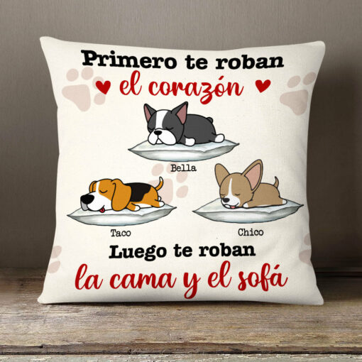 Personalized Dog Steal Couch Spanish Perro Pillow