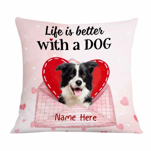 Personalized Dog Valentine Pillow