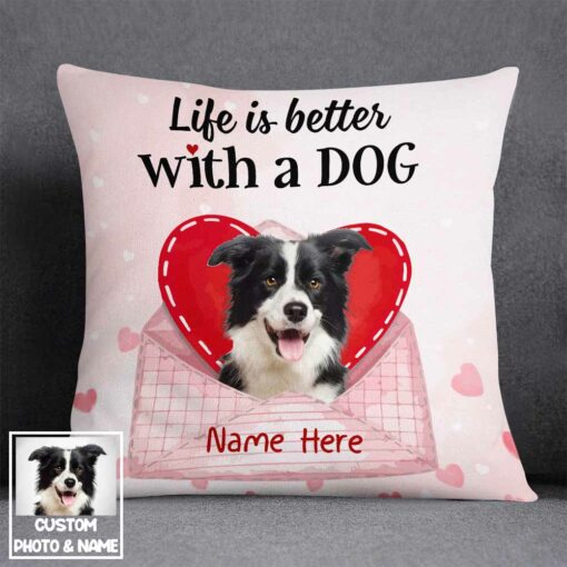 Personalized Dog Valentine Pillow