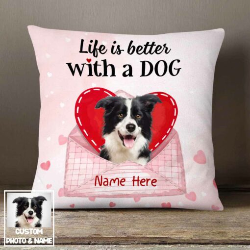 Personalized Dog Valentine Pillow