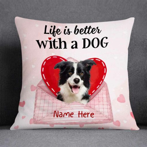 Personalized Dog Valentine Pillow