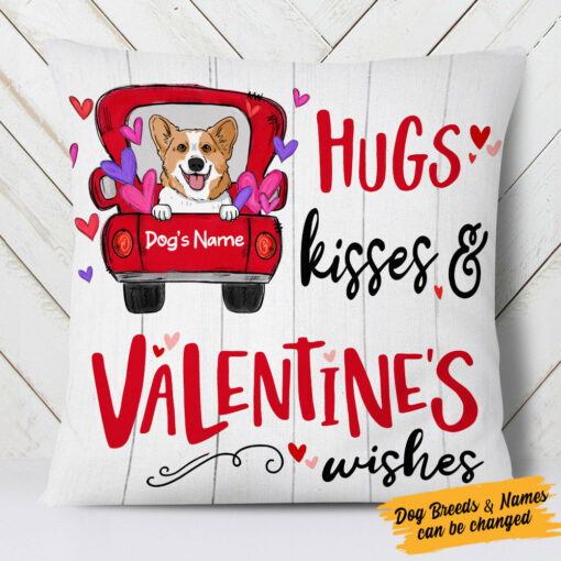 Personalized Dog Valentine Wishes Pillow