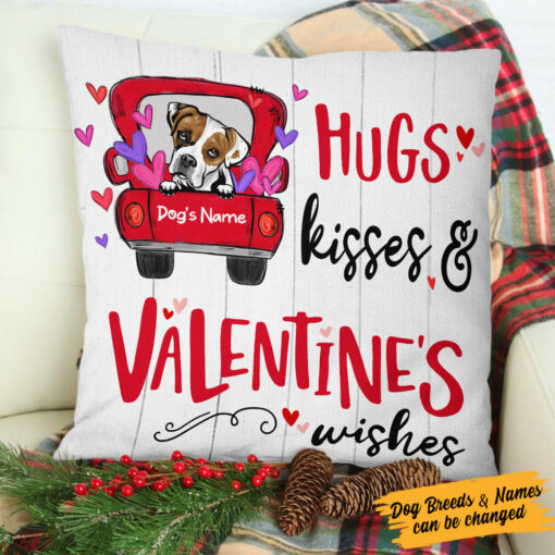 Personalized Dog Valentine Wishes Pillow