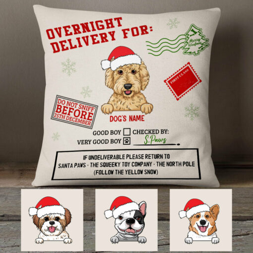 Personalized Dog Very Good Boy Pillow