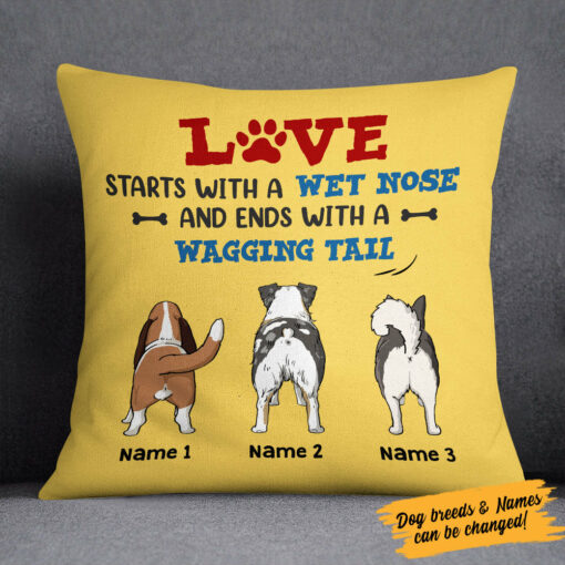 Personalized Dog Wagging Tail Pillow