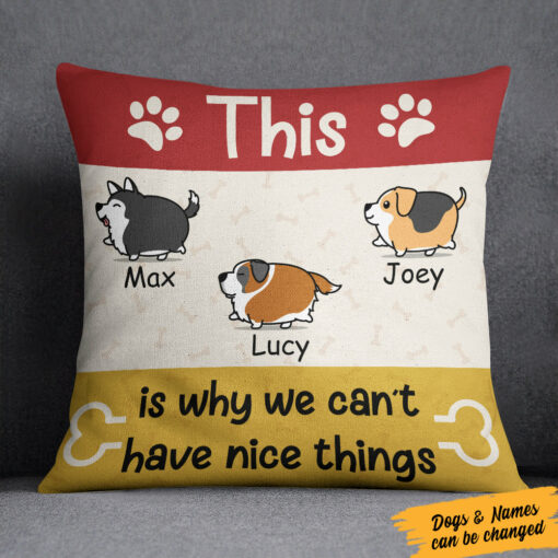 Personalized Dog Wagging Tail Wet Nose Pillow