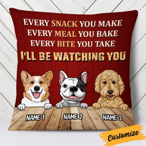 Personalized Dog Watching Pillow