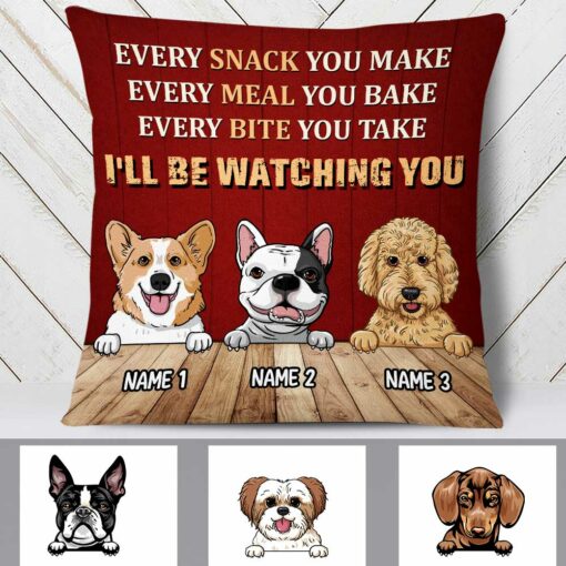 Personalized Dog Watching Pillow