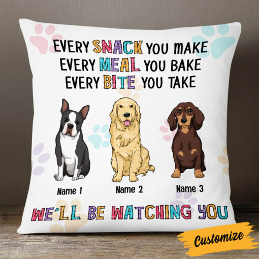 Personalized Dog Watching You Pillow