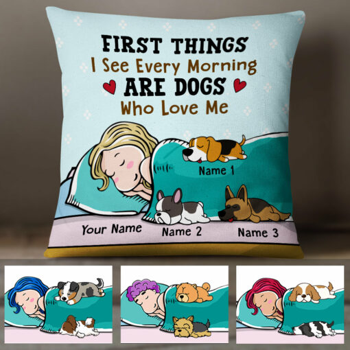 Personalized Dog Who Loves Me Pillow